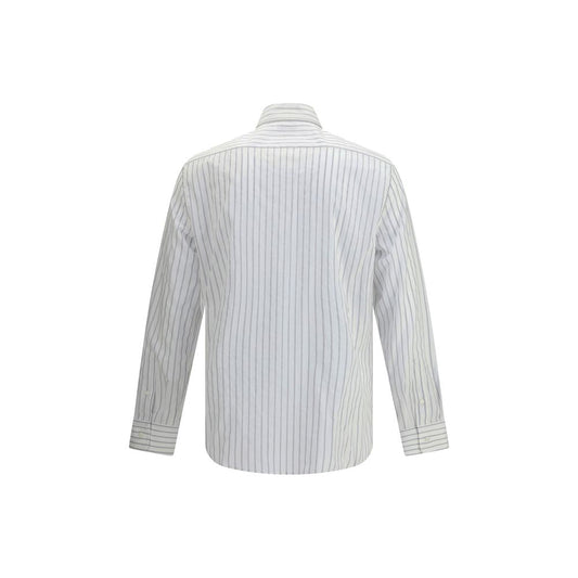 White Cotton Pattern Shirt