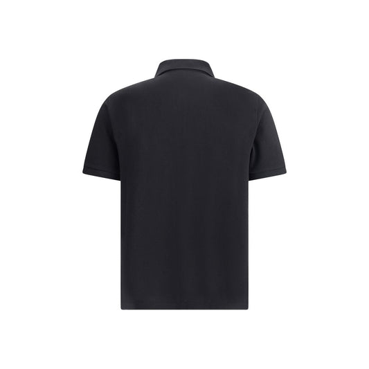 Black Cotton Polo Shirt
