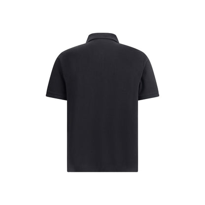 Black Cotton Polo Shirt