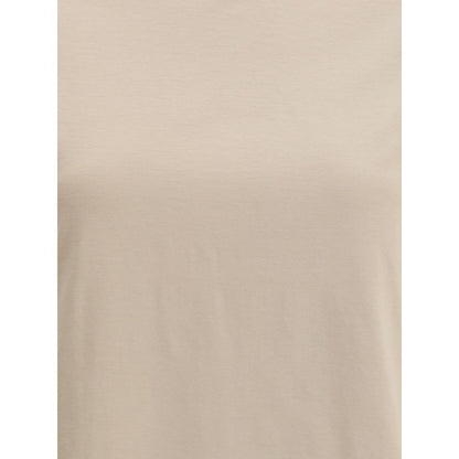 Beige Elastane T-Shirt