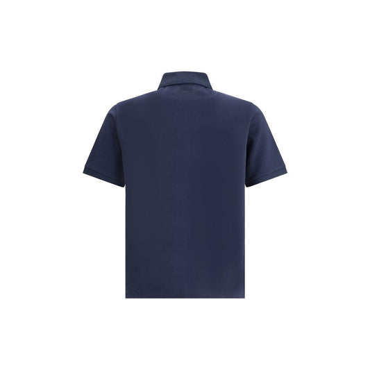 Blue Cotton Polo Shirt