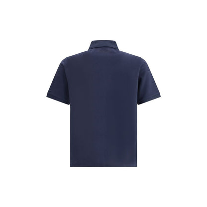 Blue Cotton Polo Shirt