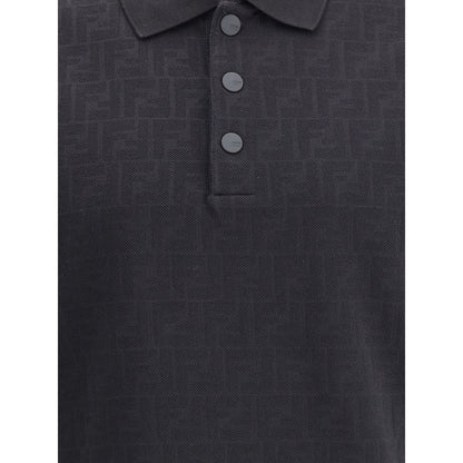 Black Cotton Polo Shirt