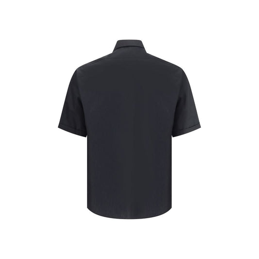 Black Cotton Shortsleeve Shirt