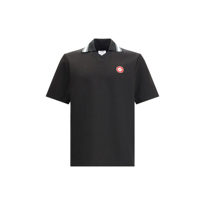 Black Viscose Polo Shirt