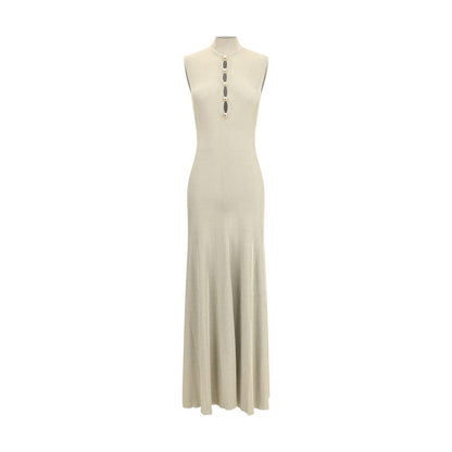 Gold Viscose Casual Dress