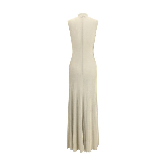 Gold Viscose Casual Dress