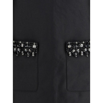 Black Polyester Casual Dress