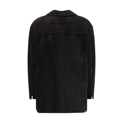 Black Calf Leather Bos Taurus Coat