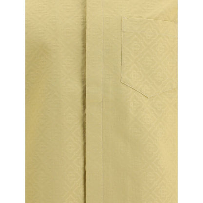 Cream Cotton Shortsleeve Shirt