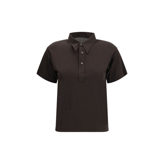 Brown Viscose Polo Shirt