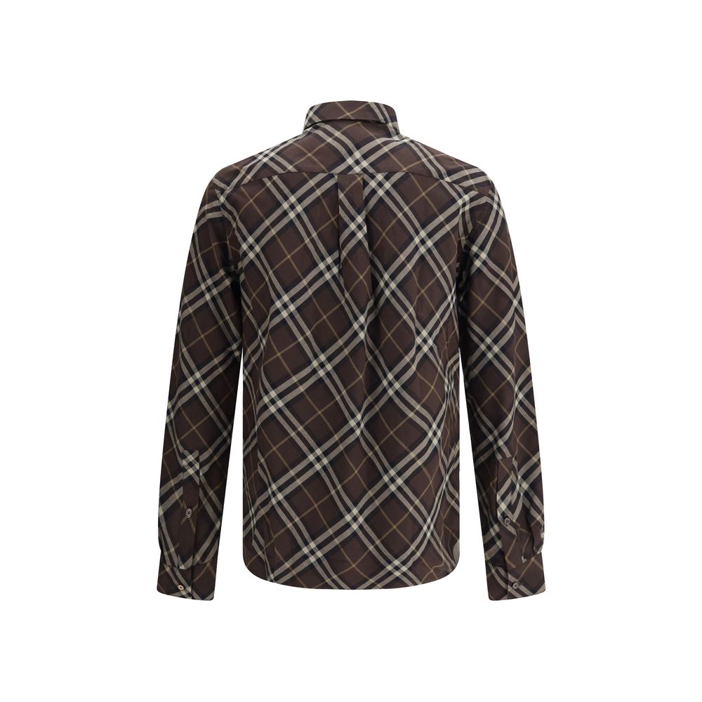 Brown Cotton Pattern Shirt