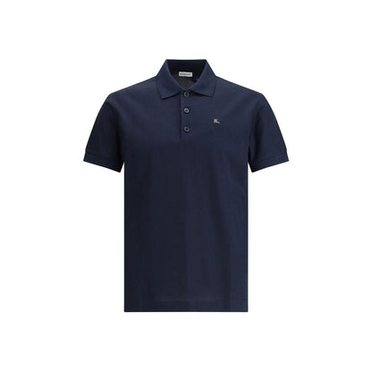 Blue Cotton Polo Shirt