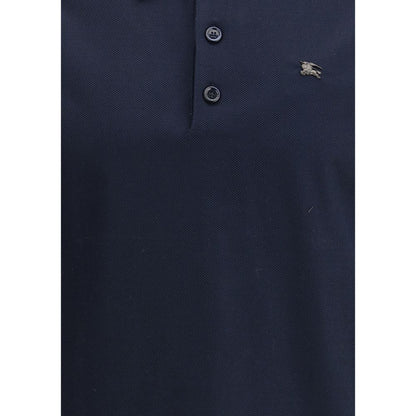 Blue Cotton Polo Shirt
