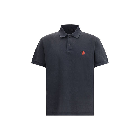 Black Cotton Polo Shirt