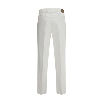 White Cotton Casual Pants
