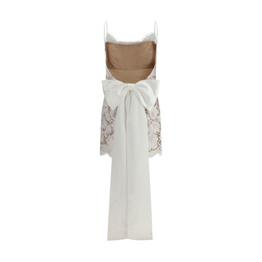 White Nylon Casual Dress