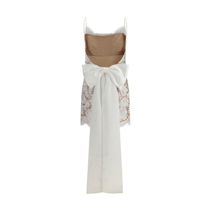 White Nylon Casual Dress