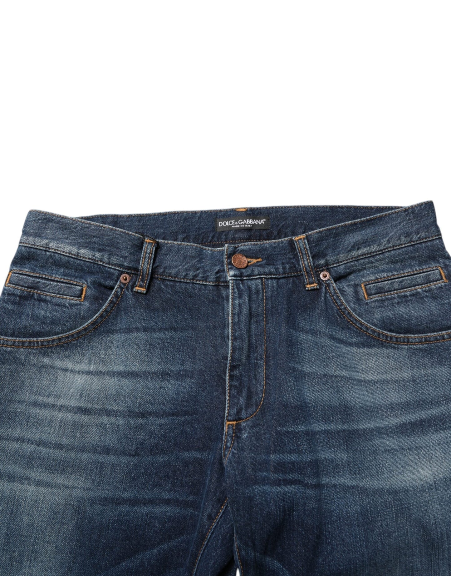 Dark Blue Washed Cotton Skinny Men Denim Jeans