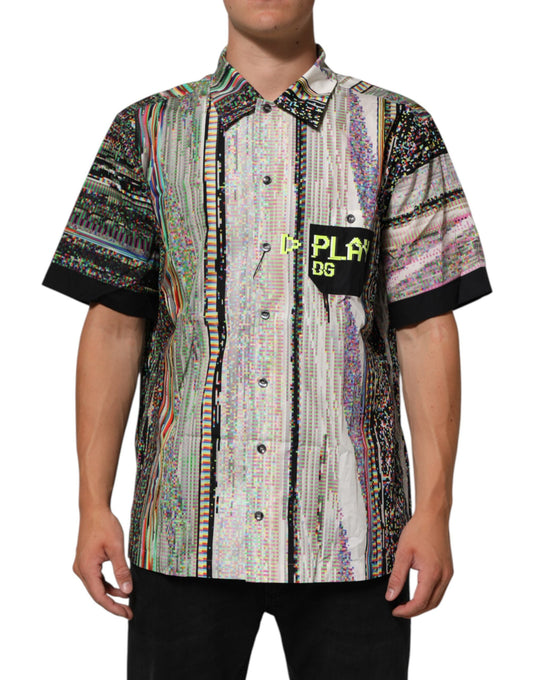 Multicolor Graphic Collared Casual Shirt
