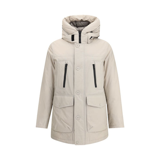 Beige Cotton Parka