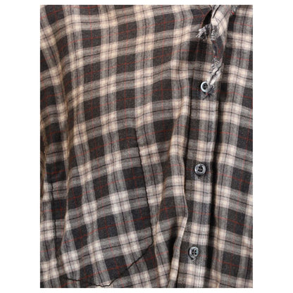 Brown Cotton Pattern Shirt