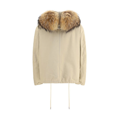Beige Cotton Parka