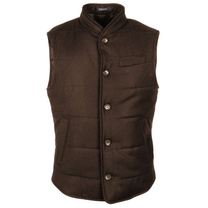 Brown Wool Sleveless Jacket