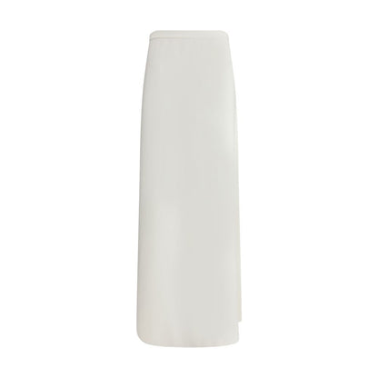 White Viscose Long Skirt