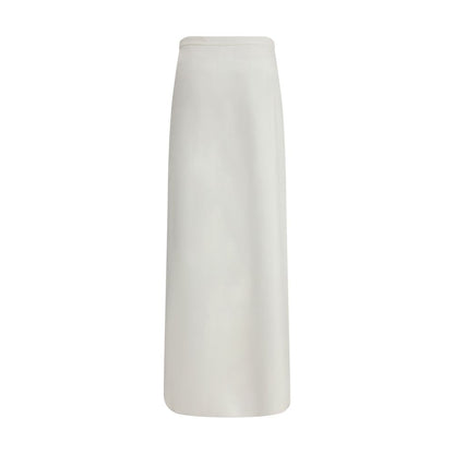 White Viscose Long Skirt