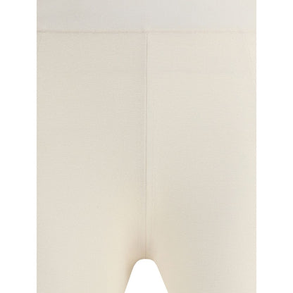 Cream Viscose Casual Pants