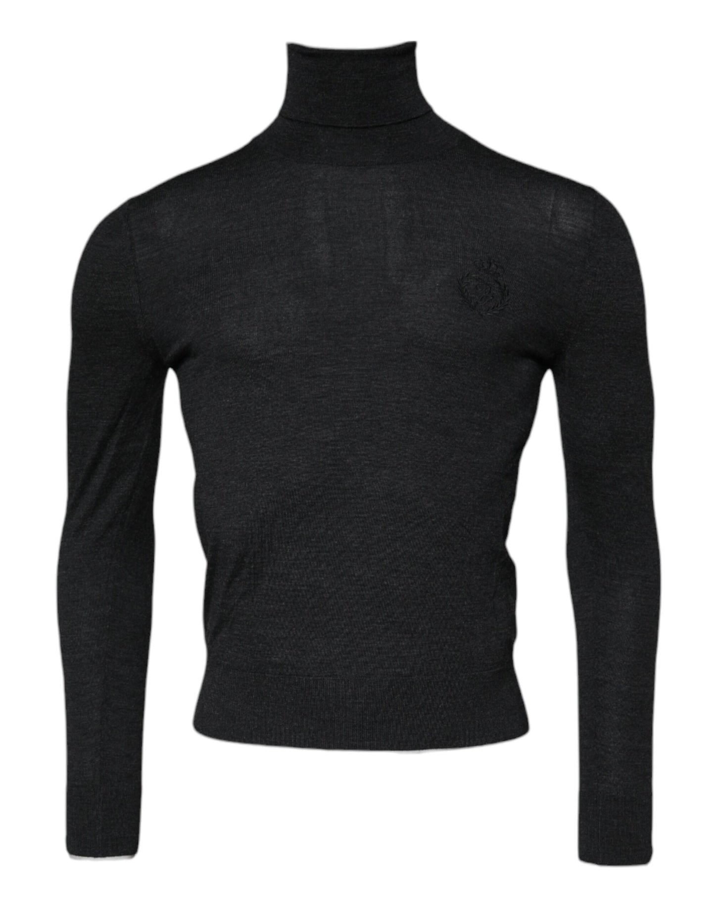 Black Wool Turtle Neck Men Pullover Sweater