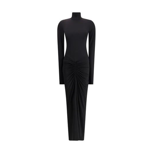 Black Polyester Casual Dress