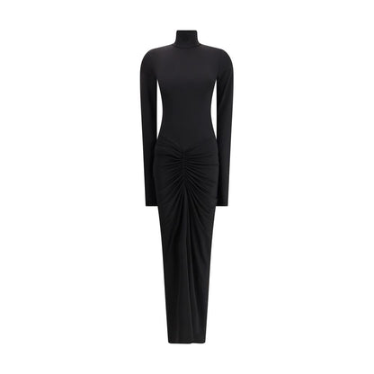 Black Polyester Casual Dress