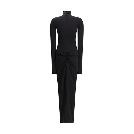 Black Polyester Casual Dress