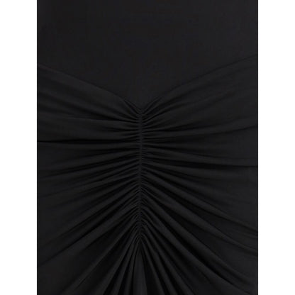 Black Polyester Casual Dress