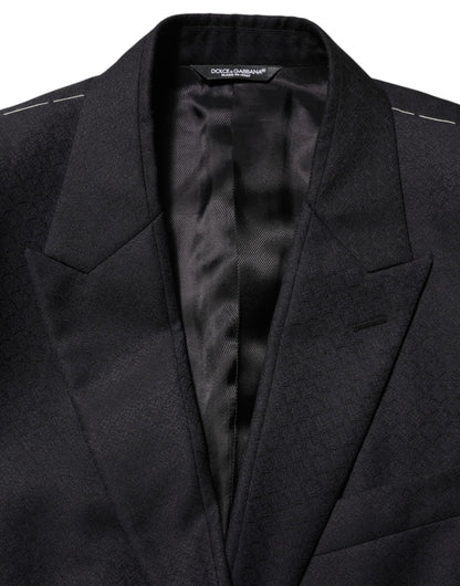 Black Wool 2 Buttons Suit Jacket Men Blazer