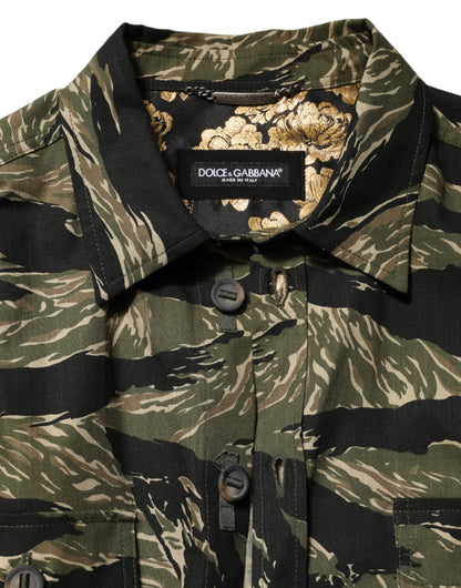 Multicolor Camouflage Cotton Casual Shirt