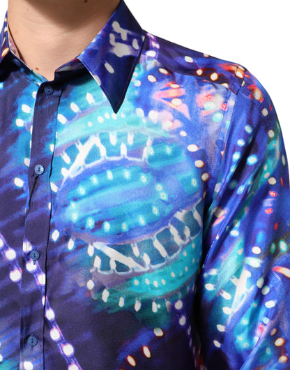 Multicolor Luminarie MARTINI Slim Men Shirt