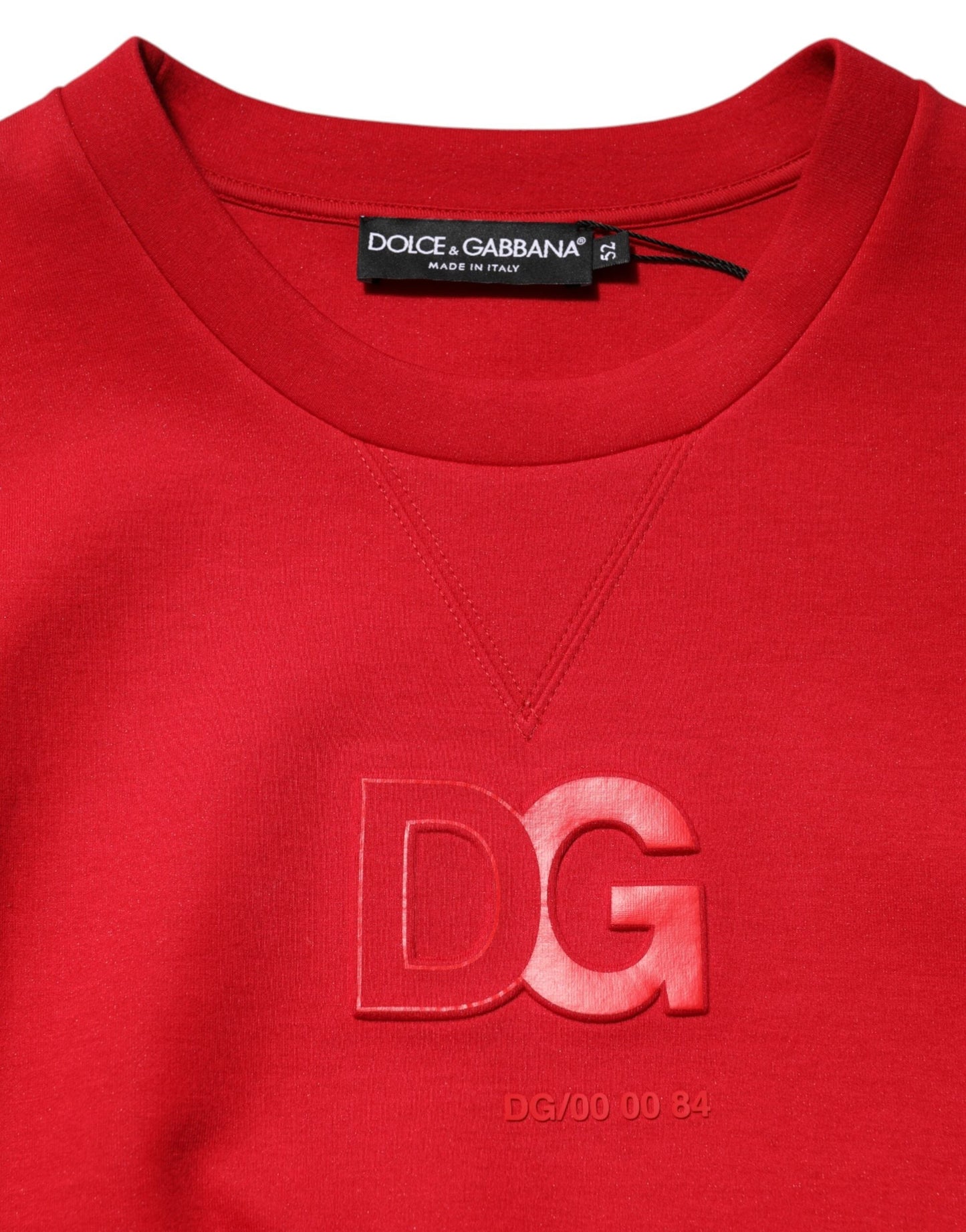 Red DG Logo Crew Neck Men Sweatshirt Sweater