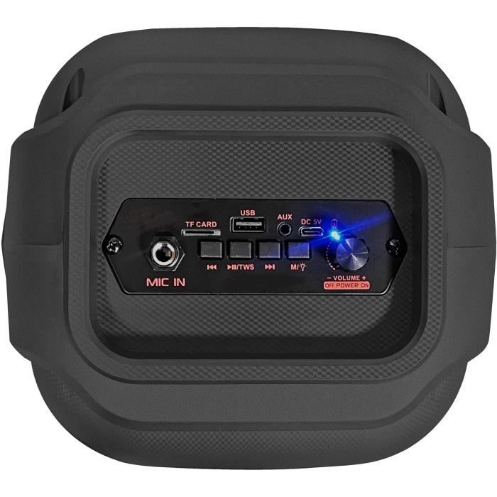 Luminous Karaoke Speaker - INOVALLEY - KA22-BTH - Bluetooth V5.0 - 49 cm - 500 W - Black
