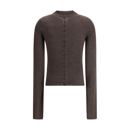 Brown Merino Wool Polo Shirt