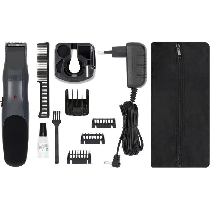 WAHL 09918-1416 - Rechargeable Groomsman beard trimmer - Corded or cordless - Autonomy 60 min - 4 cutting guides 1.5 mm to 12 mm