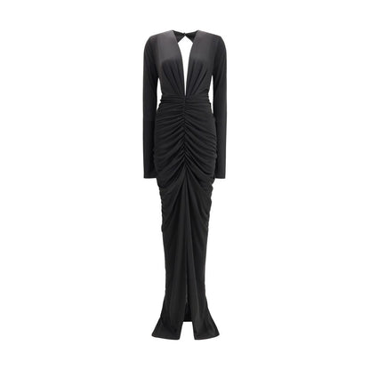 Black Acetate Casual Dress