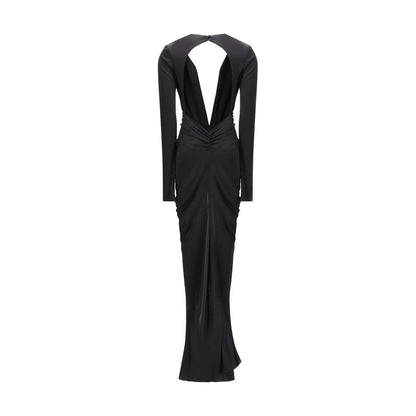Black Acetate Casual Dress