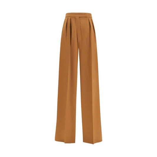 Beige Camel Hair  Casual Pants