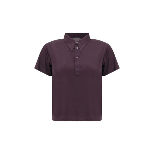 Purple Viscose Polo Shirt