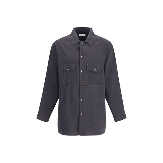 Gray Silk Shirt
