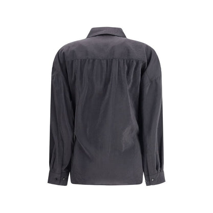 Black Silk Dress Shirt