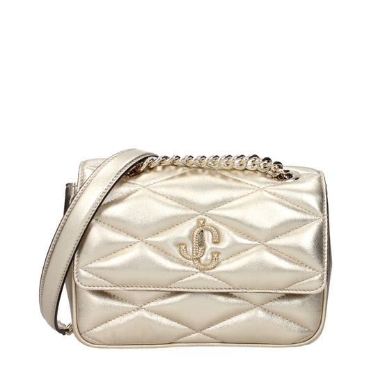 Gold Leather Shoulder Bag